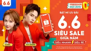 Shopee 6/6 Sale Siêu Khủng giữa năm: Giựt ngay Iphone 16, Voucher Youtube 20%