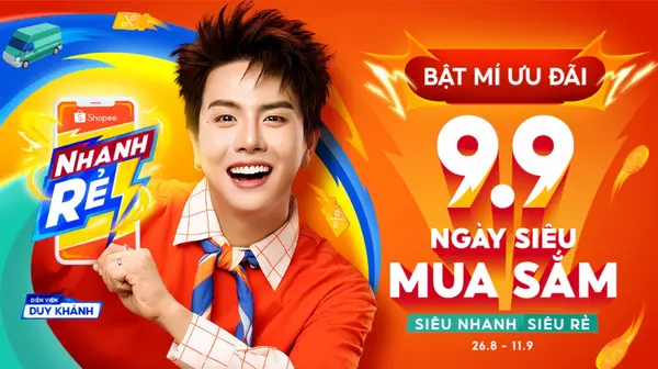 Shopee 9.9 - Ngày siêu mua sắm, Voucher Xtra tới 3 Triệu, Voucher Video 50%.