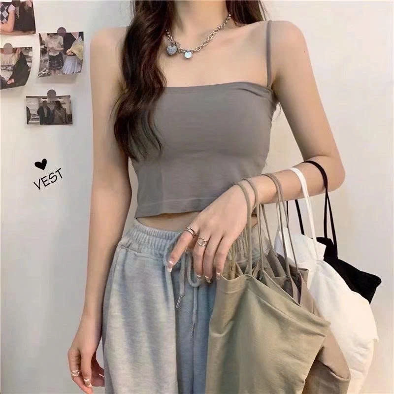 ÁO BRA 2 DÂY DÁNG DÀI CÓ ĐỆM LIỀN
