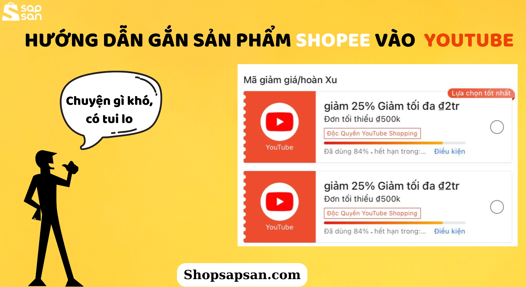 Cách gắn sản phẩm Shopee vào Youtube để săn mã siêu hời