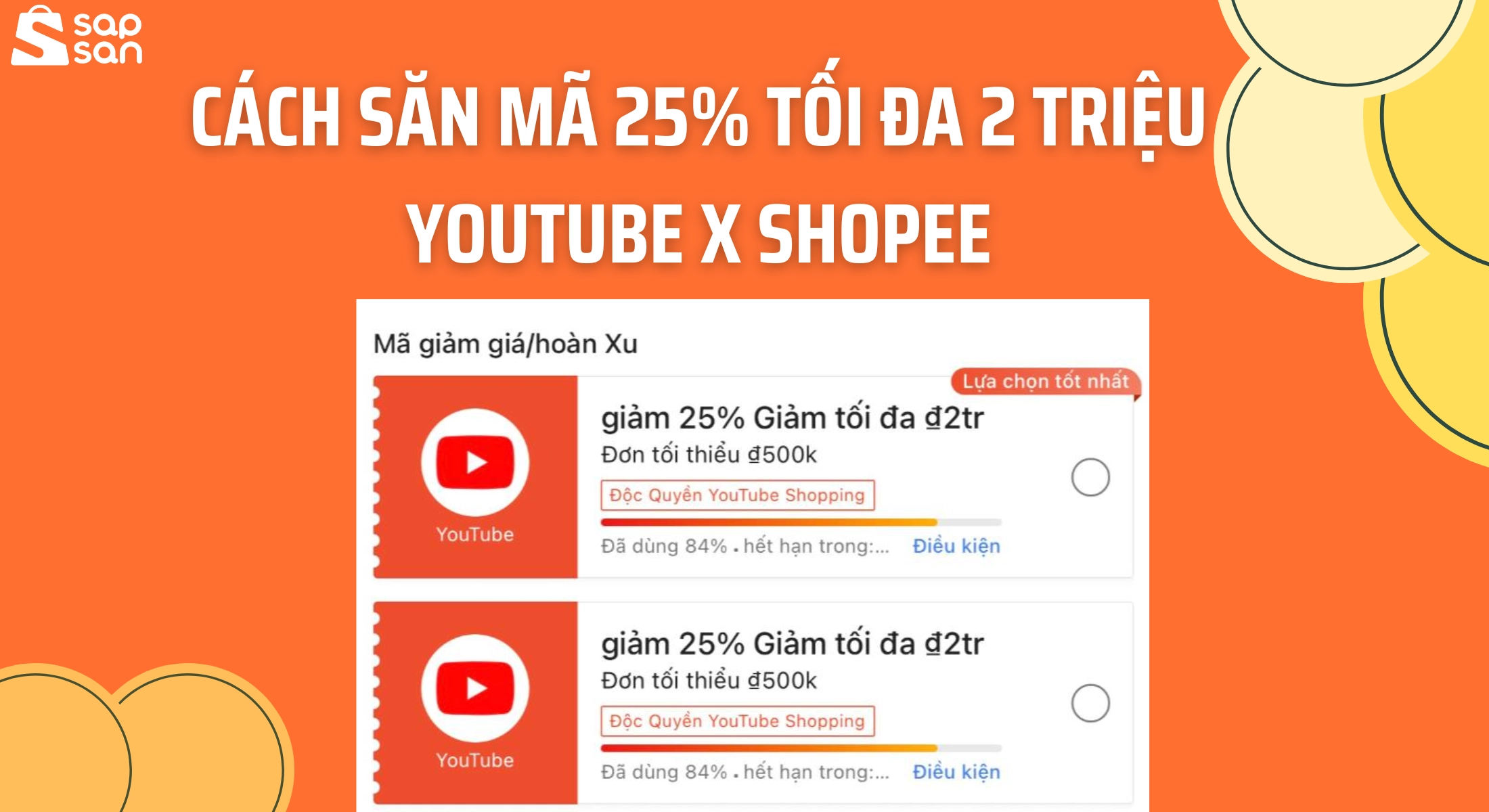 Cách săn voucher Youtube Shopee giảm 25% tối đa 2 triệu