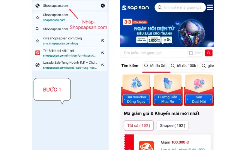 buoc-1-cach-xem-cac-san-pham-sale-theo-ma-giam-gia-tren-shopee