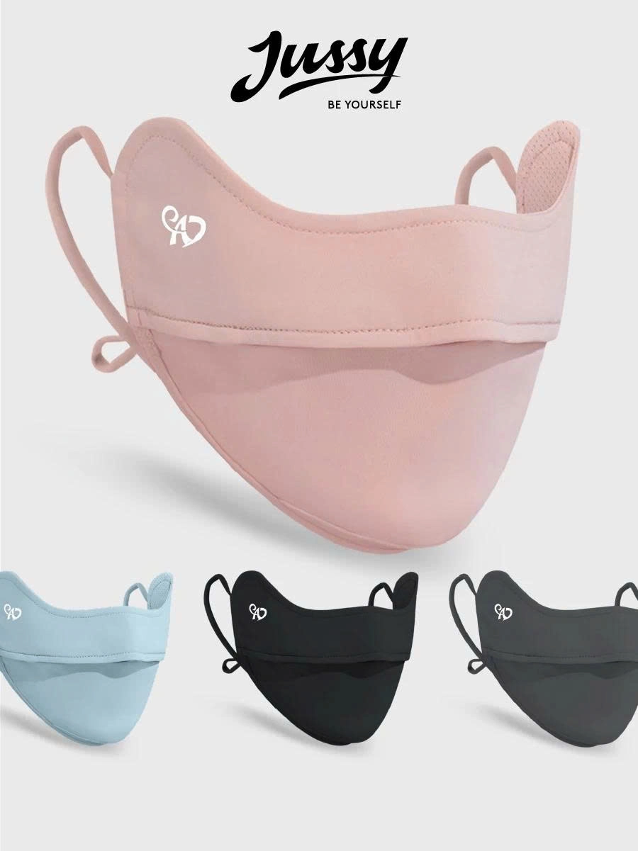 Khẩu Trang Vải Chống Tia UV UPF JKT06 Jussy Official Khẩu Trang Full Logo Đổi Màu Chất Lụa Băng