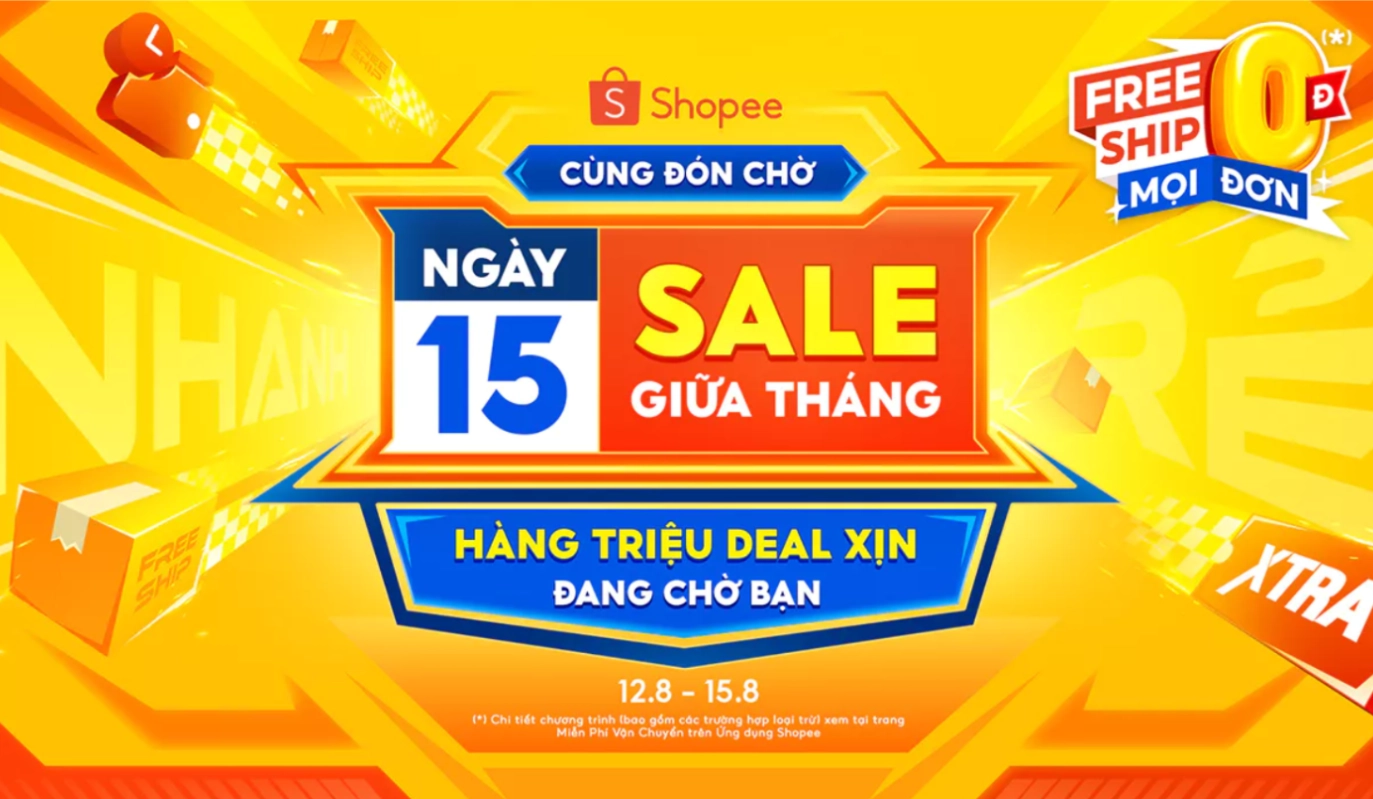 Shopee 15.8: Chốt Voucher Xtra 3 Triệu – YouTube Voucher 18% – Freeship 0Đ Không Giới Hạn